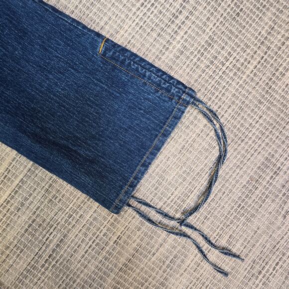 VTG Y2K Old Skool Cargo Jeans Womens 9 10 Blue Denim Boot Cut Low Rise Skater - Picture 10 of 12